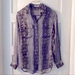 Equipment Snake Print Shirt